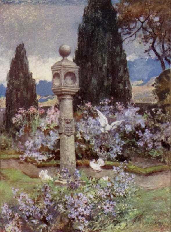 Scottish Gardens: Stobhall (farge litho) av Mary Georgina Wade Wilson