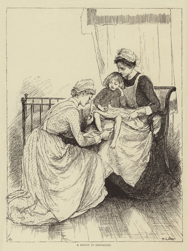 Illustrasjon til The Story of a Nurse, av Honnor Morten av Mary L. Gow