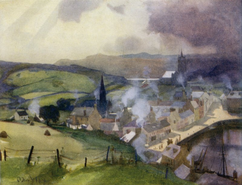 Tarbert, Loch Fyne (farge litho) av Mary Young Hunter