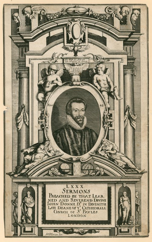 Dr John Donne, avdøde dekan ved Cathedral Church of St Paul's London av Mattaus the Younger Merian