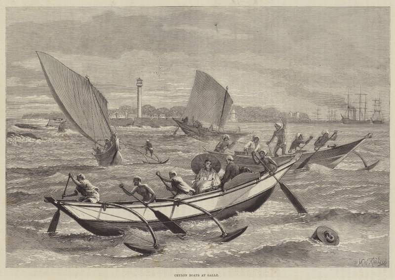 Ceylon-båter i Galle av Matthew White Ridley