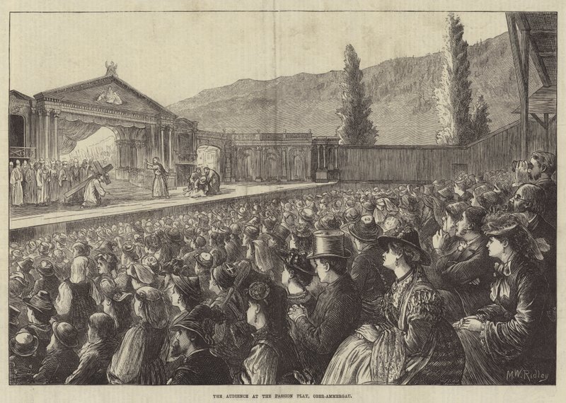 Publikum på lidenskapsspillet, Oberammergau av Matthew White Ridley