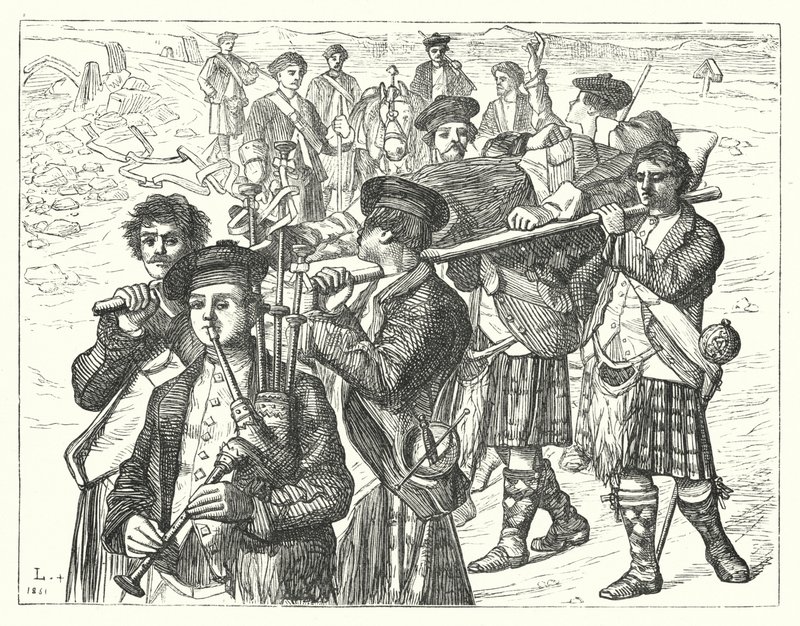 Natten etter Culloden (gravering) av Matthew James (attr. to) Lawless