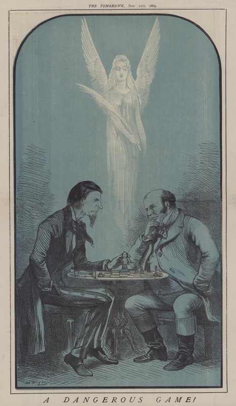 Et farlig spill! (farge litho) av Matthew