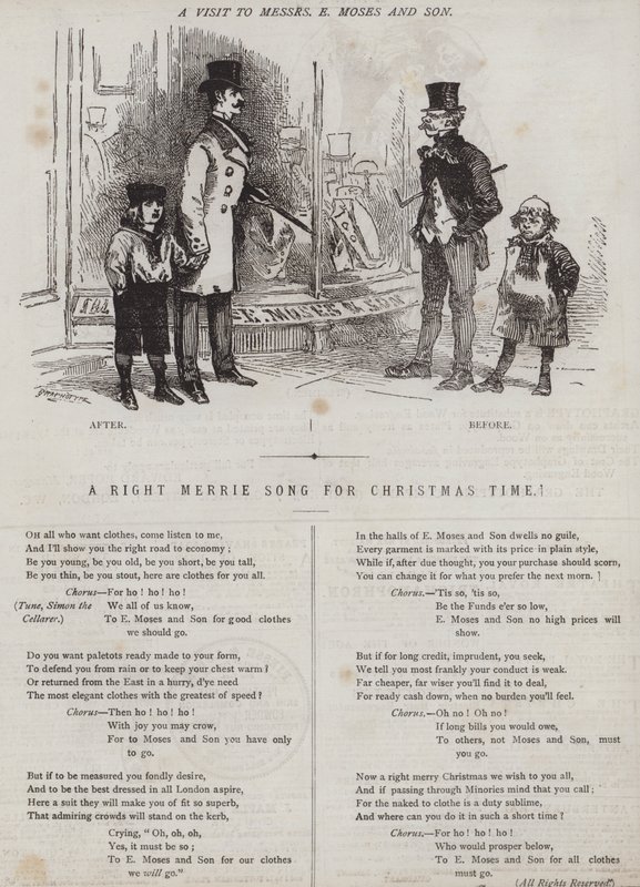 En riktig Merrie-sang til juletider! (farge litho) av Matthew
