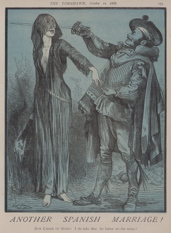 Nok et spansk ekteskap! (farge litho) av Matthew