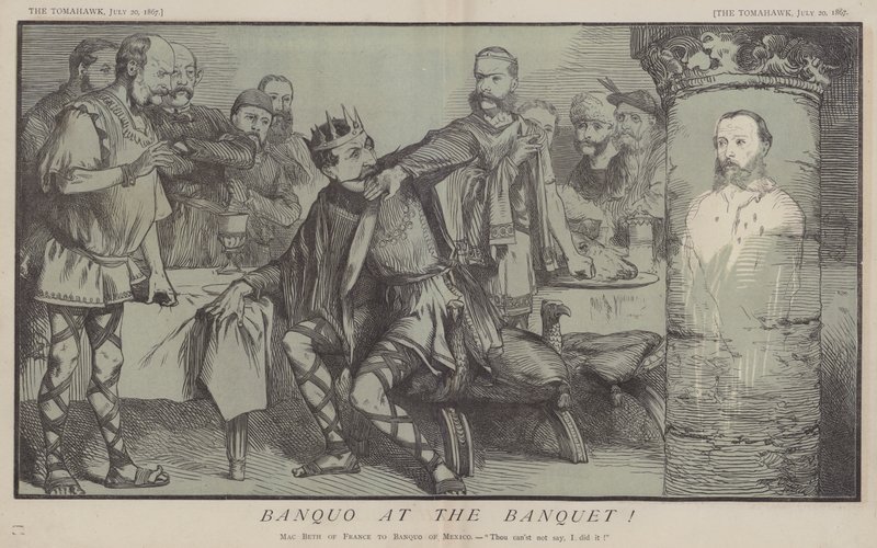 Banquo at the Banquet (farge litho) av Matthew