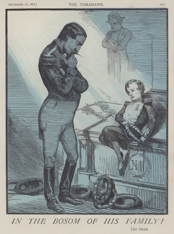 I hans families bryst! (farge litho) av Matthew