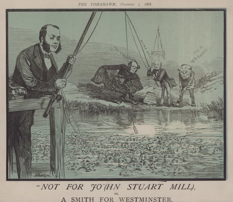 Ikke for Jo (hn Stuart Mill) eller, A Smith for Westminster (farge litho) av Matthew