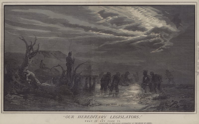 Våre arvelige lovgivere; eller, hva det kan komme til (farge litho) av Matthew