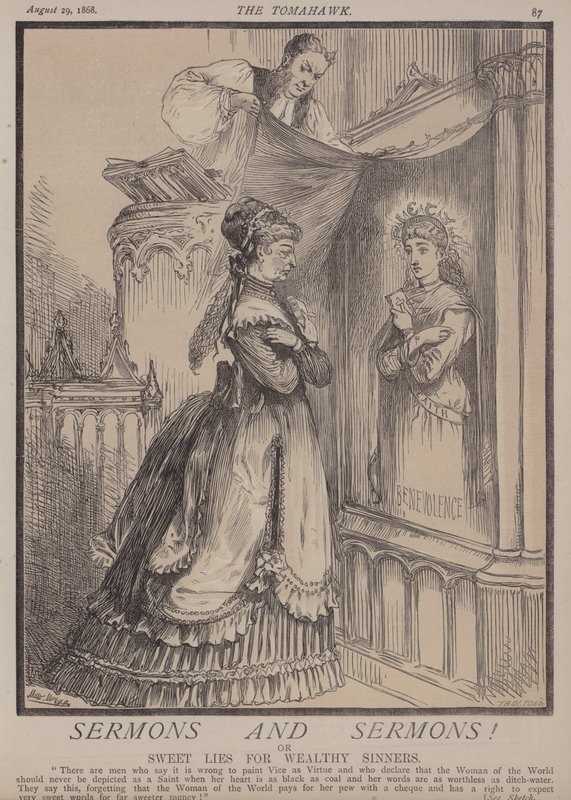 Prekener og prekener! eller, Sweet Lies for Wealthy Sinners (farge litho) av Matthew