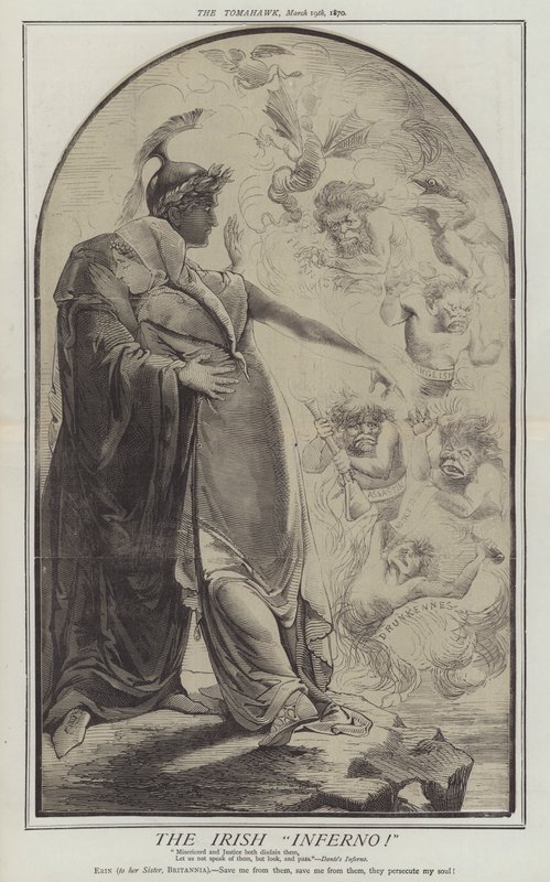 Det irske infernoet! (farge litho) av Matthew