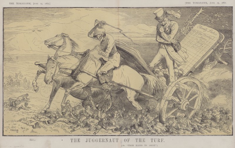 The Juggernaut of the Turf (farge litho) av Matthew