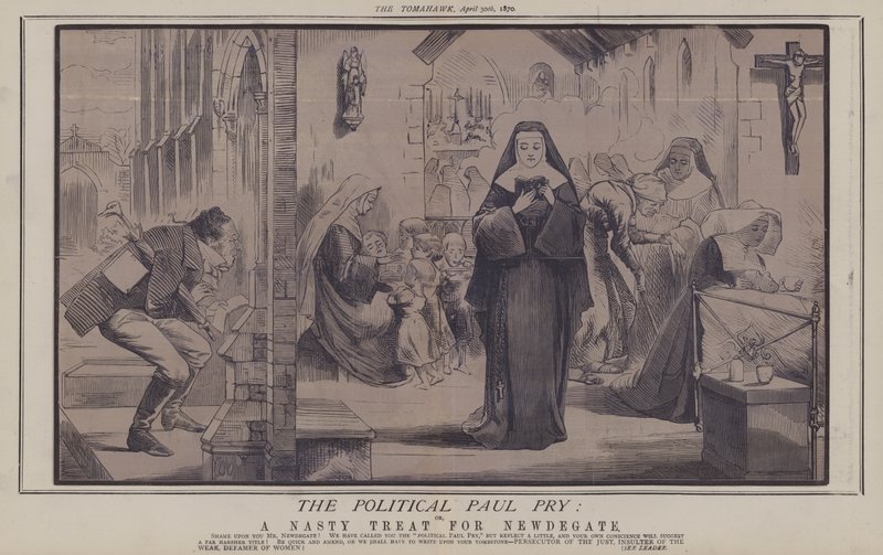 The Political Paul Pry: eller, A Nasty Treat for Newdegate (farge litho) av Matthew