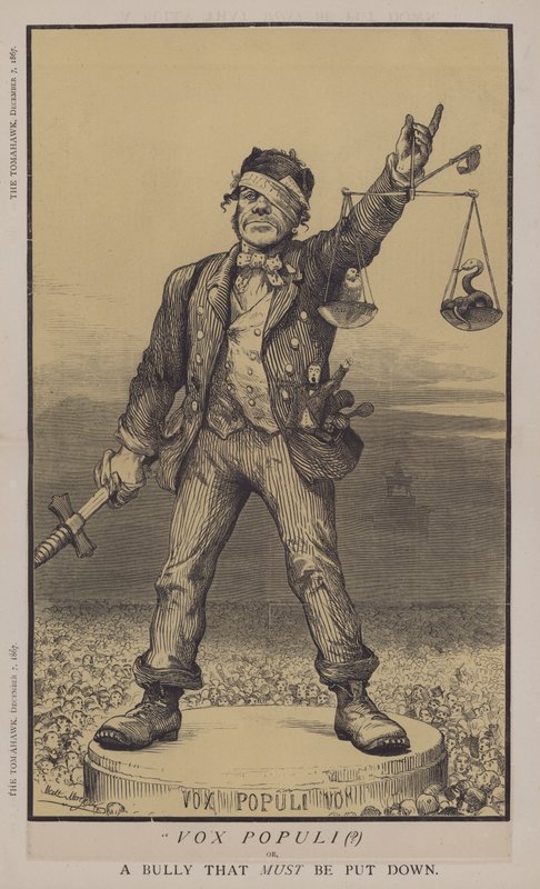 Vox Populi(?) eller, en bølle som MÅ settes ned (farge litho) av Matthew