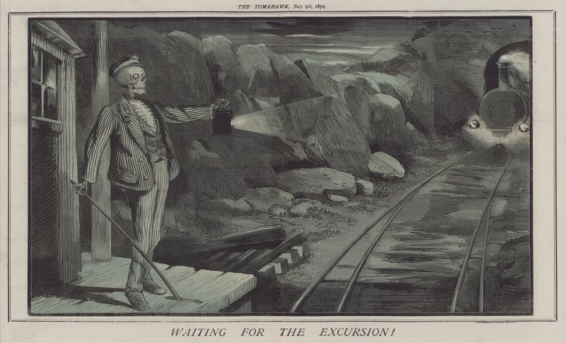 Venter på ekskursjonen! (farge litho) av Matthew