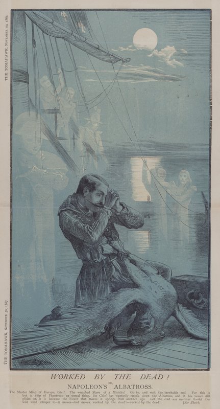 Arbeidet av de døde! eller Napoleons albatross (farge litho) av Matthew