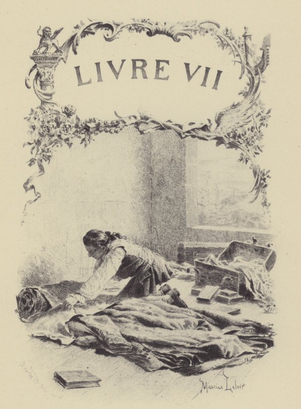 Illustrasjon til bok VII av Jean-Jacques Rousseaus bekjennelser av Maurice Leloir