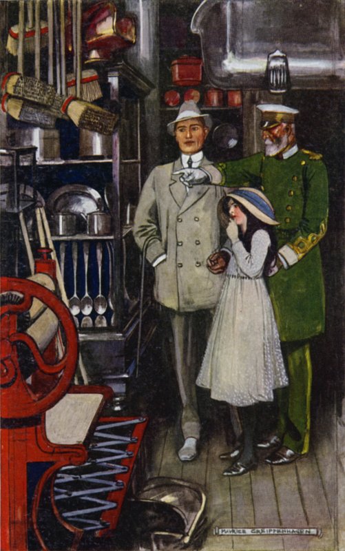 Besøk til Bagdad: Top Flat Ironmangery Department (farge litho) av Maurice (after) Greiffenhagen