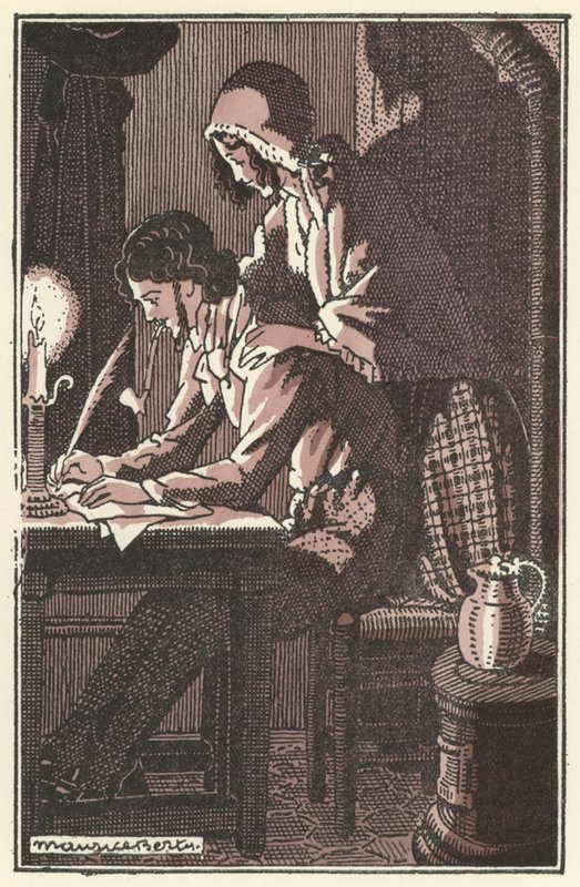 Illustrasjon for Scenes de la Vie de Boheme av Henri Murger (litho) av Maurice Berty
