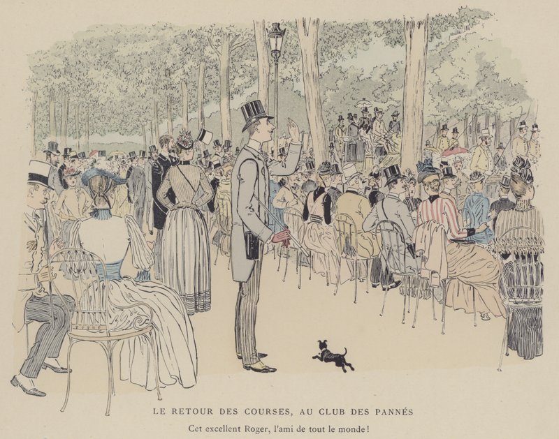 Illustrasjon for Paris Brillant (farge litho) av Maurice Charles Mathieu Bonvoisin