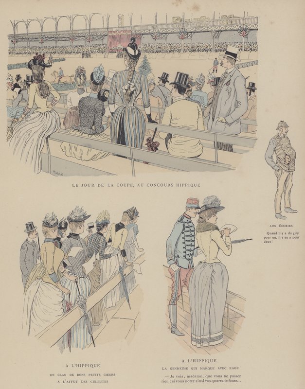 Illustrasjon for Paris Brillant (farge litho) av Maurice Charles Mathieu Bonvoisin