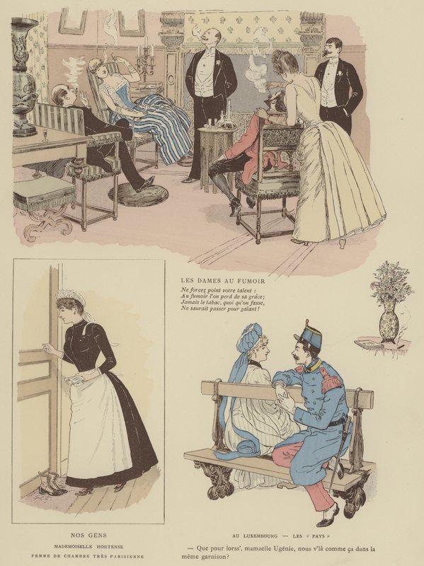 Illustrasjon for Paris Brillant (farge litho) av Maurice Charles Mathieu Bonvoisin