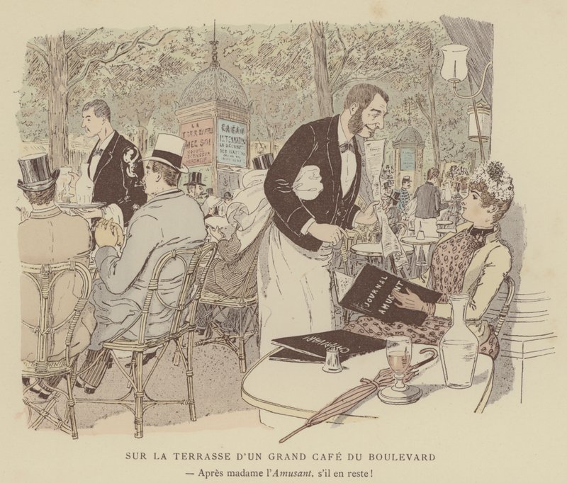 Illustrasjon for Paris Brilliant (farge litho) av Maurice Charles Mathieu Bonvoisin