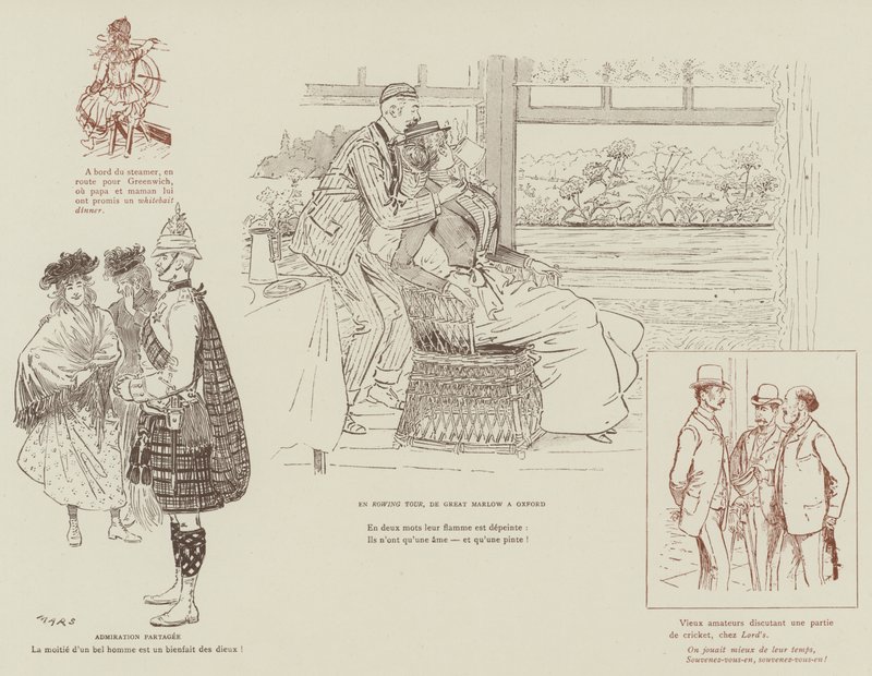 Illustrasjon for London Life by Mars av Maurice Charles Mathieu Bonvoisin