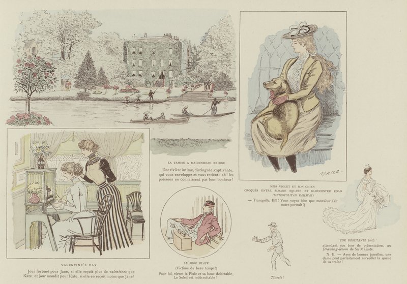 Illustrasjon for London Life by Mars av Maurice Charles Mathieu Bonvoisin