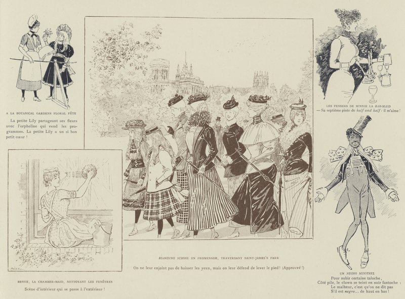 Illustrasjon for London Life by Mars av Maurice Charles Mathieu Bonvoisin