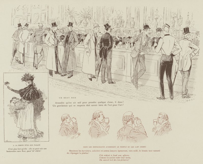 Illustrasjon for London Life by Mars av Maurice Charles Mathieu Bonvoisin