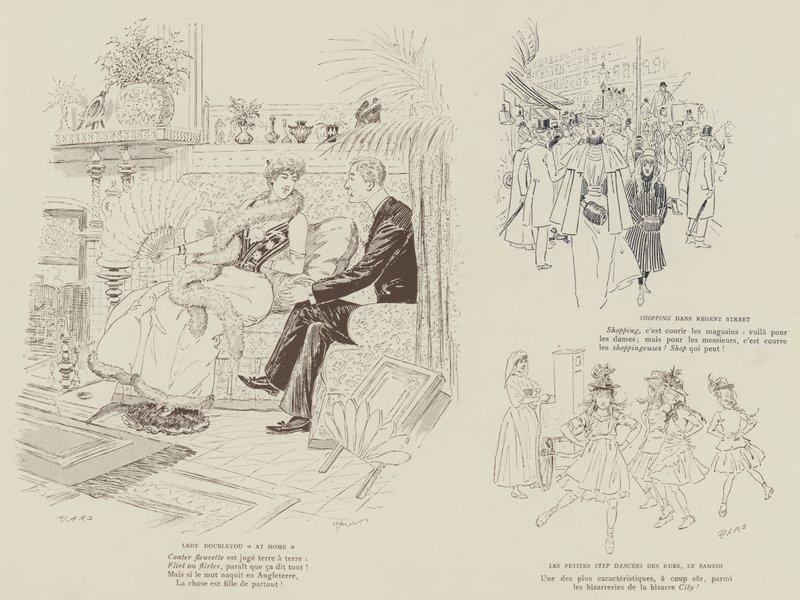 Illustrasjon for London Life by Mars av Maurice Charles Mathieu Bonvoisin