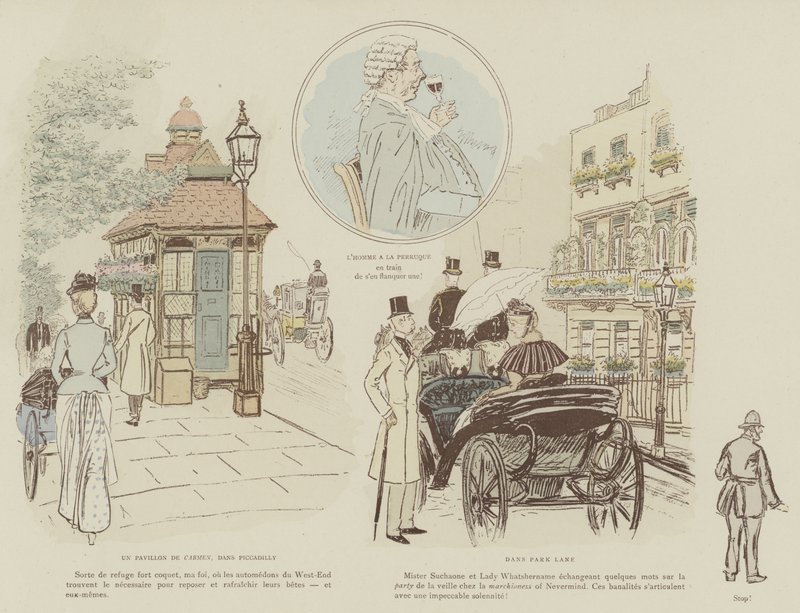Illustrasjon for London Life by Mars av Maurice Charles Mathieu Bonvoisin