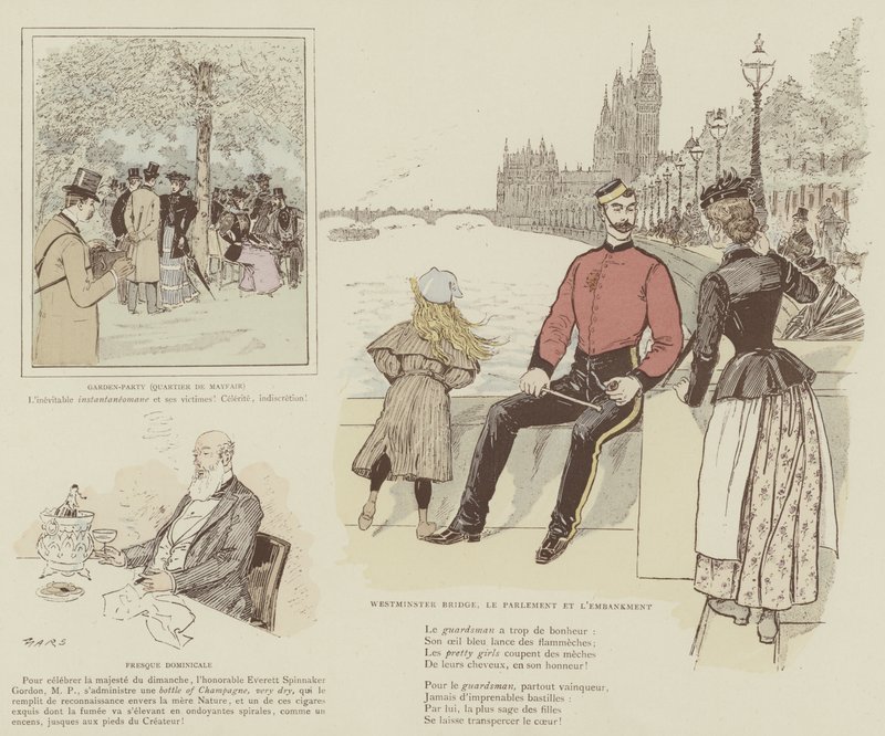 Illustrasjon for London Life by Mars av Maurice Charles Mathieu Bonvoisin