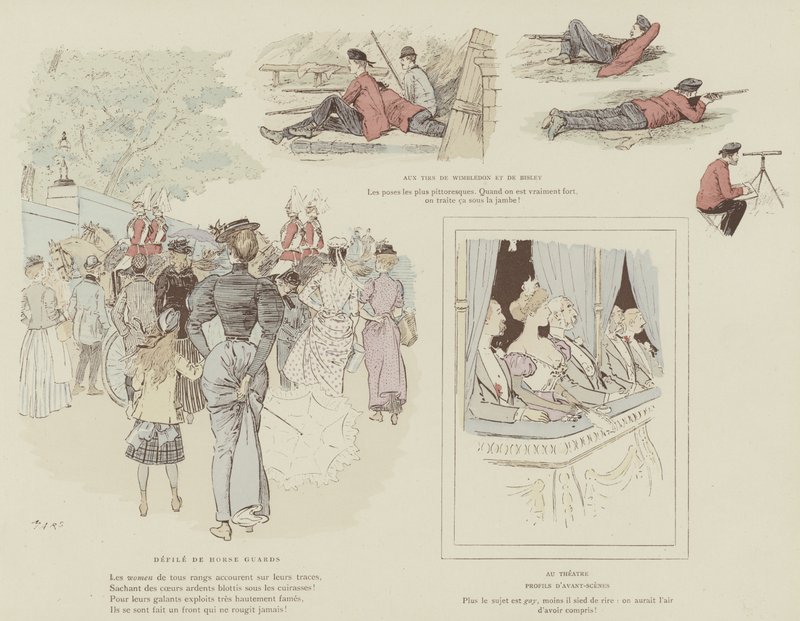 Illustrasjon for London Life by Mars av Maurice Charles Mathieu Bonvoisin