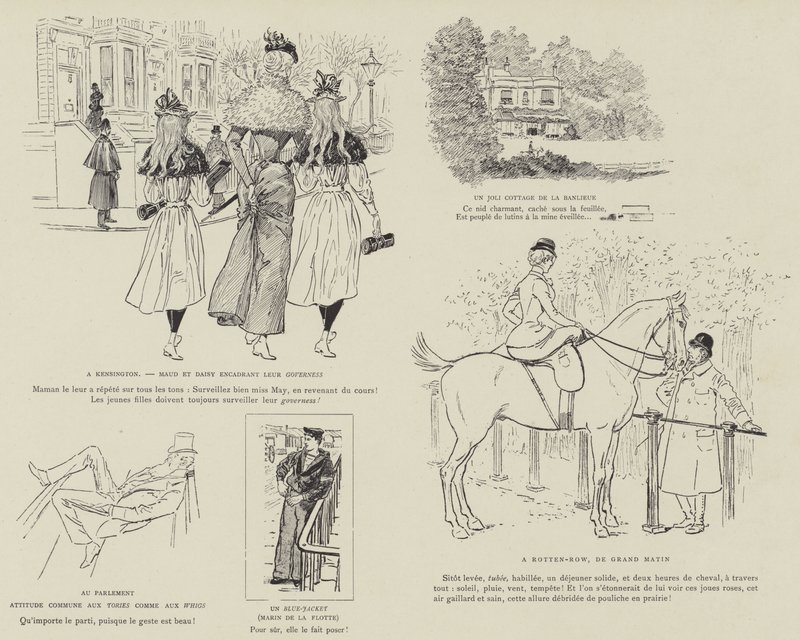 Illustrasjon for London Life by Mars av Maurice Charles Mathieu Bonvoisin