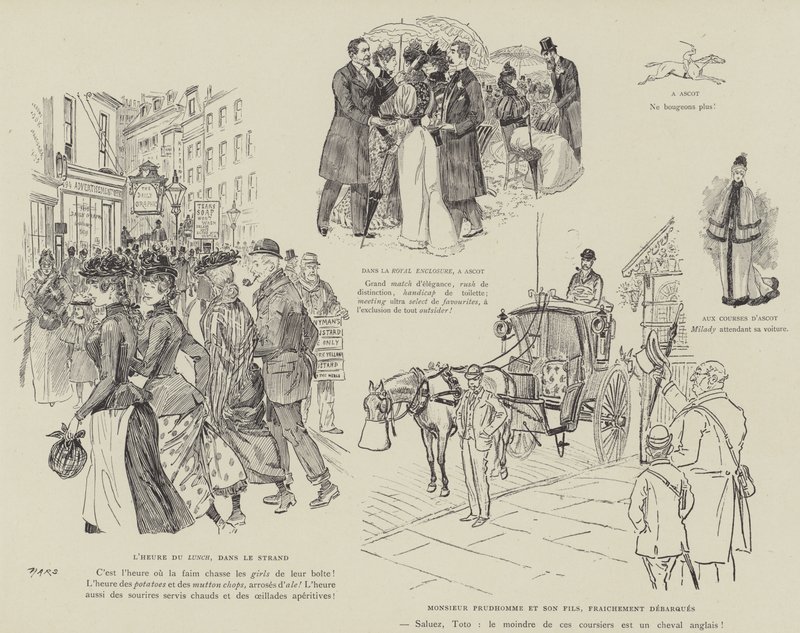 Illustrasjon for London Life by Mars av Maurice Charles Mathieu Bonvoisin
