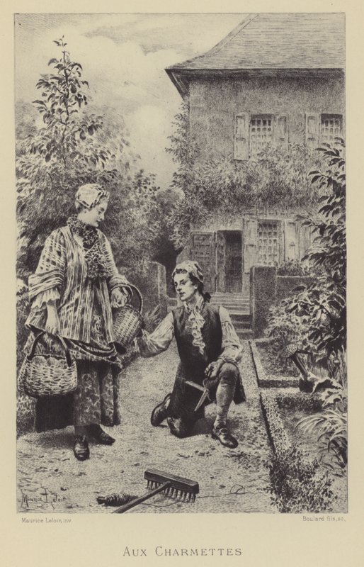 På Les Charmettes (gravering) av Maurice Leloir