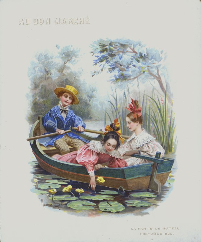 Båtliv, kostymer fra 1830 (chromolitho) av Maurice Leloir