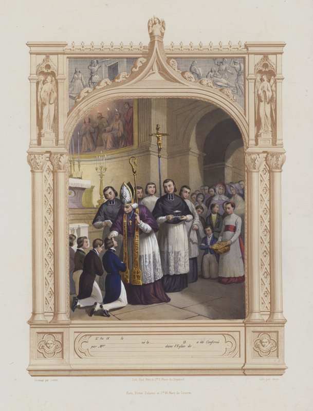 Bekreftelse (akvatint) av Maurice Leloir