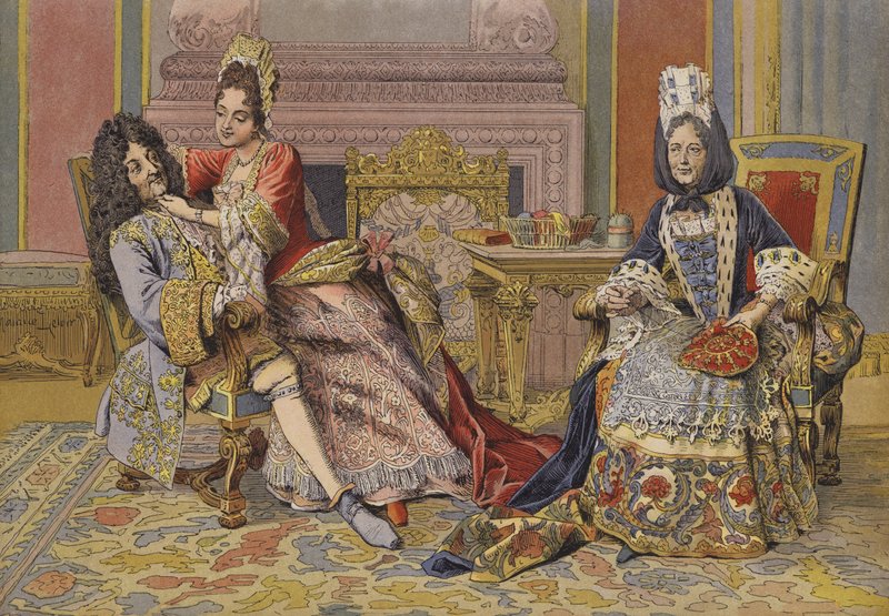 Kjennskap til hertuginnen av Burgund med kong Ludvig XIV av Maurice Leloir