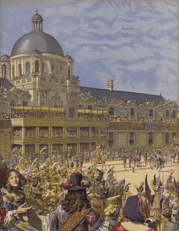 Grand Carrousel des Tuileries, hovedløp av romernes kongekeiser av Maurice Leloir