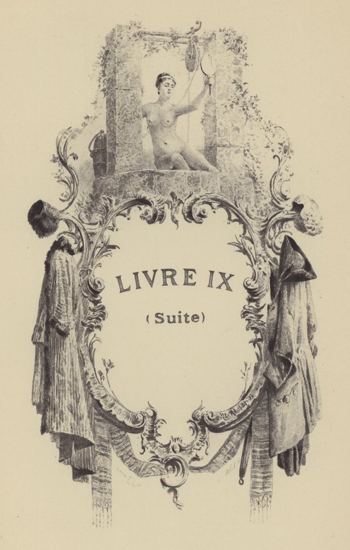Illustrasjon for bok IX av Jean-Jacques Rousseaus bekjennelser (gravering) av Maurice Leloir
