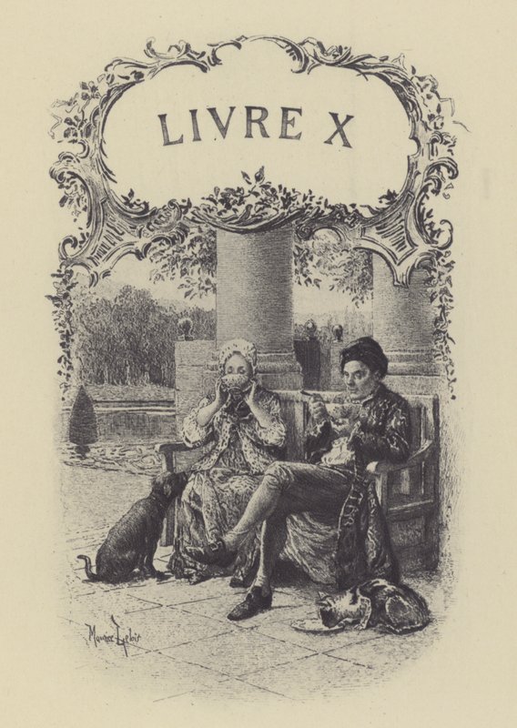 Illustrasjon for bok X av The Confessions of Jean-Jacques Rousseau (gravering) av Maurice Leloir