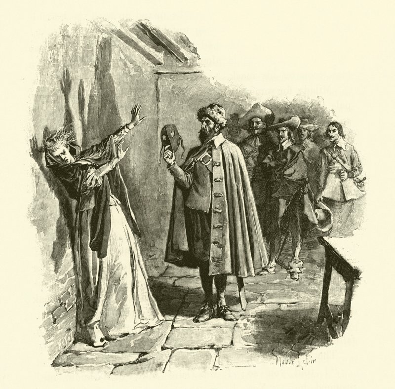 Illustrasjon for The Three Musketeers (gravering) av Maurice Leloir