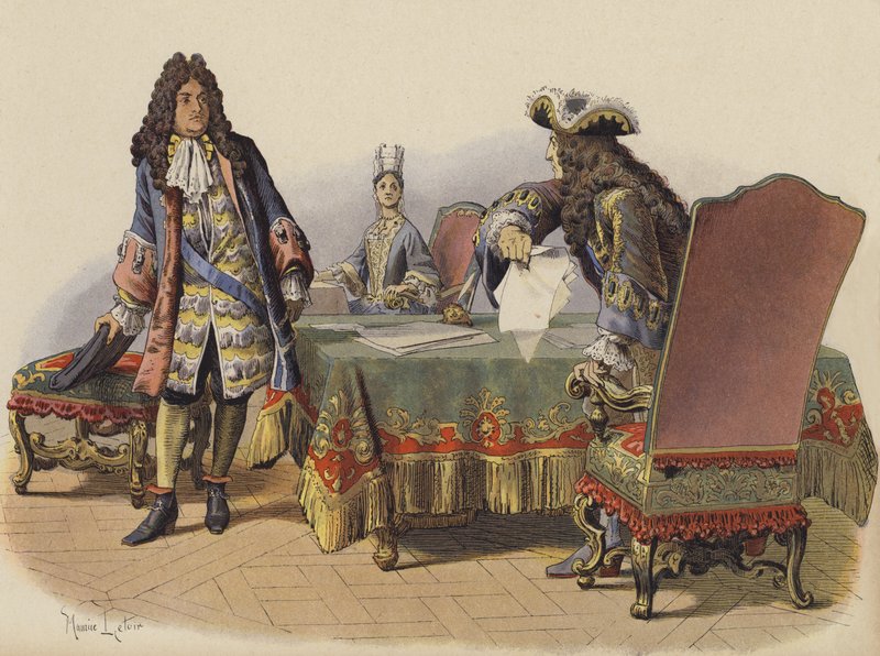 Fornærmelse av kongen i leilighetene til Madame de Maintenon av Maurice Leloir