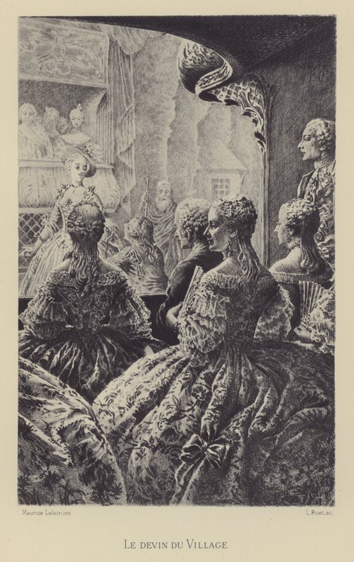 The Village Soothsayer (gravyr) av Maurice Leloir