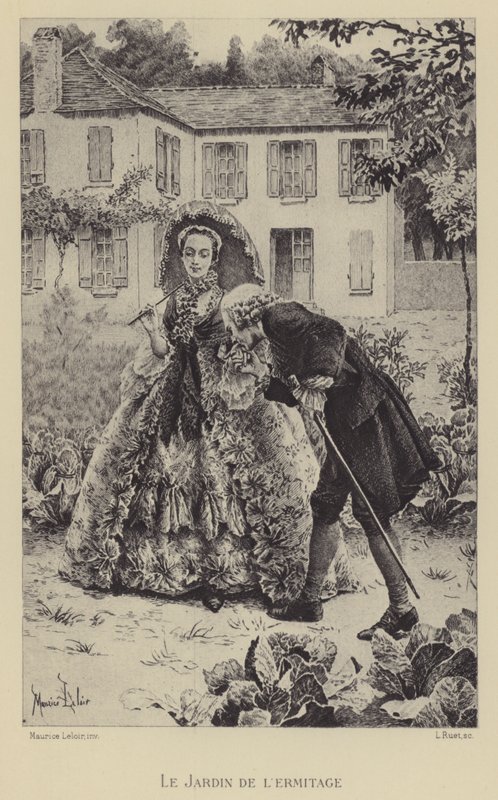 Eremitasjens hage (gravyr) av Maurice Leloir