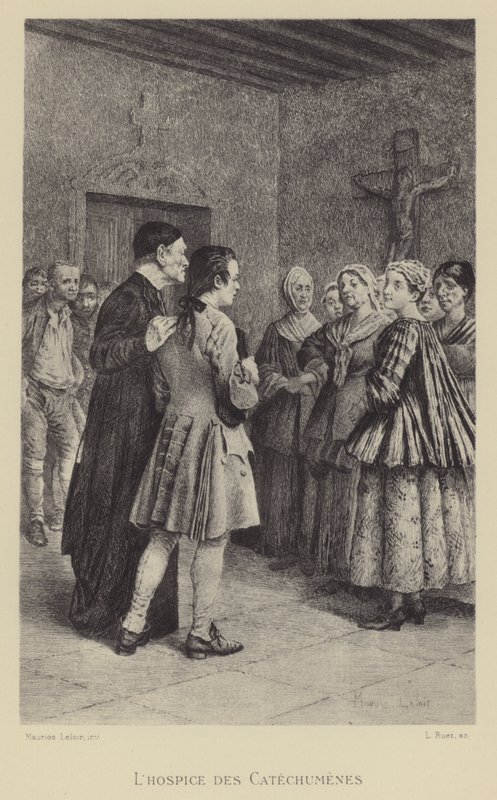 Katekumens hospits (gravyr) av Maurice Leloir